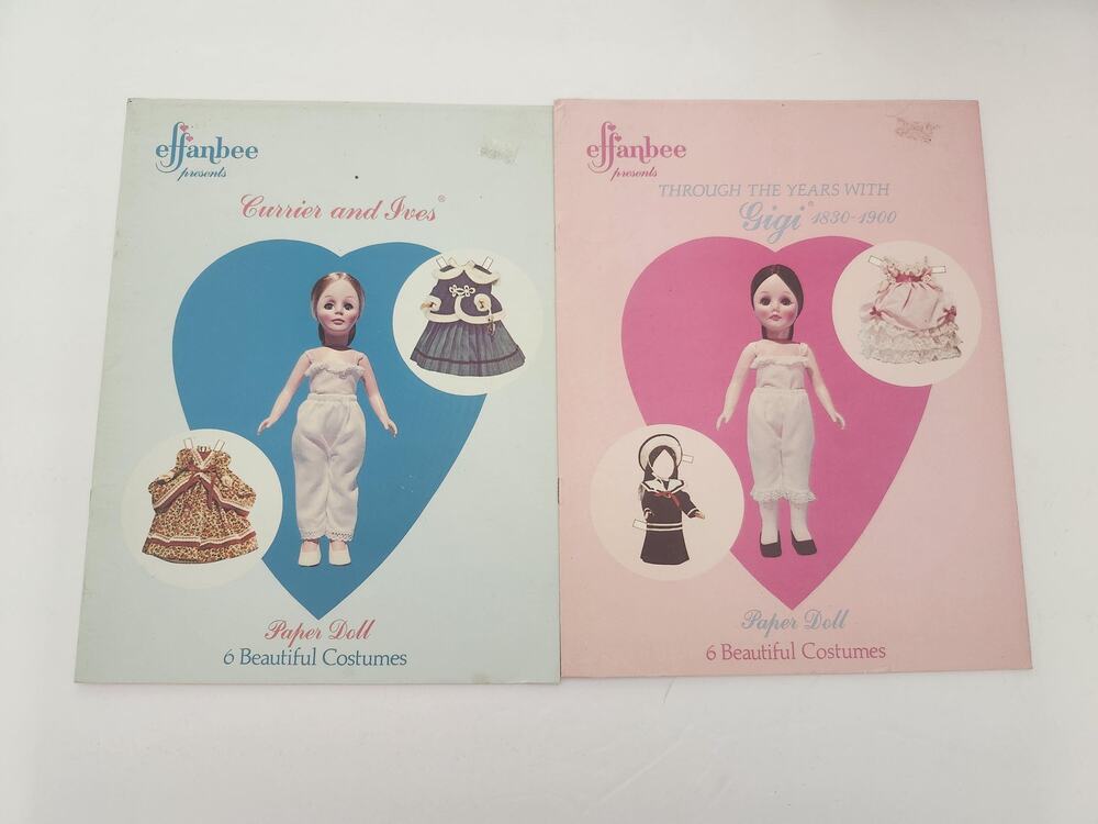 Vintage 1979 Effanbee Paper Dolls Set Currier Ives Gigi Hobby House Press Uncut